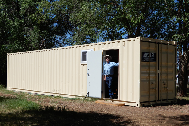 OW Saddles' New Durango shop is a container building